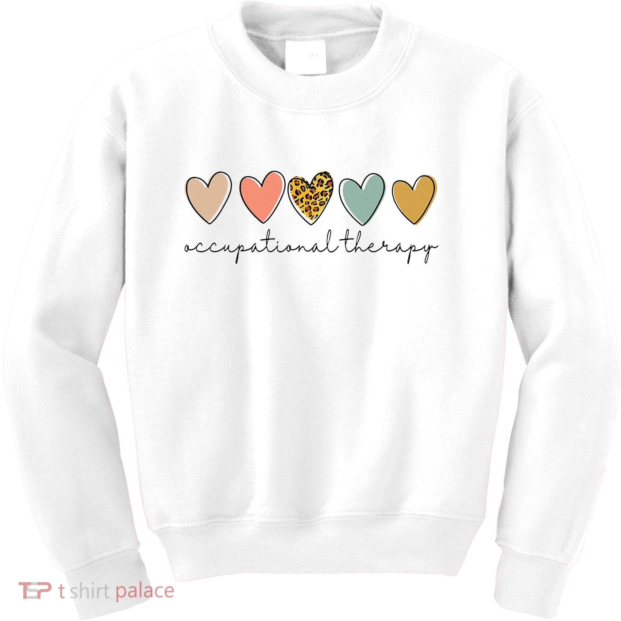 Occupational Therapist Leopard Heart Occupational Therapy Kids Sweatshirt