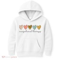 Occupational Therapist Leopard Heart Occupational Therapy Kids Hoodie thumb 0