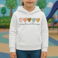 Occupational Therapist Leopard Heart Occupational Therapy Kids Hoodie thumb 3