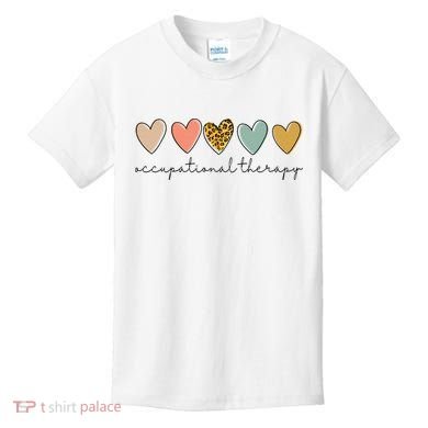Occupational Therapist Leopard Heart Occupational Therapy Kids T-Shirt