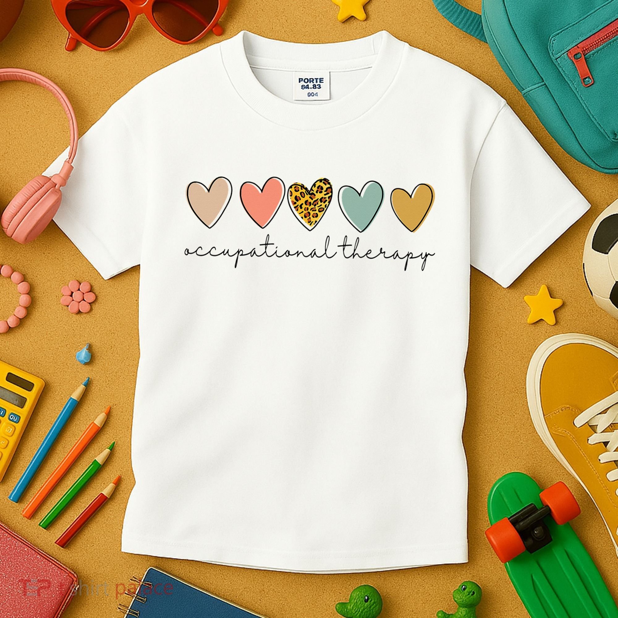 Occupational Therapist Leopard Heart Occupational Therapy Kids T-Shirt