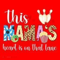 On That Lane Bowling Mom Of A Bowler Mama Bowling Mother Gift Santa Hat thumb 1