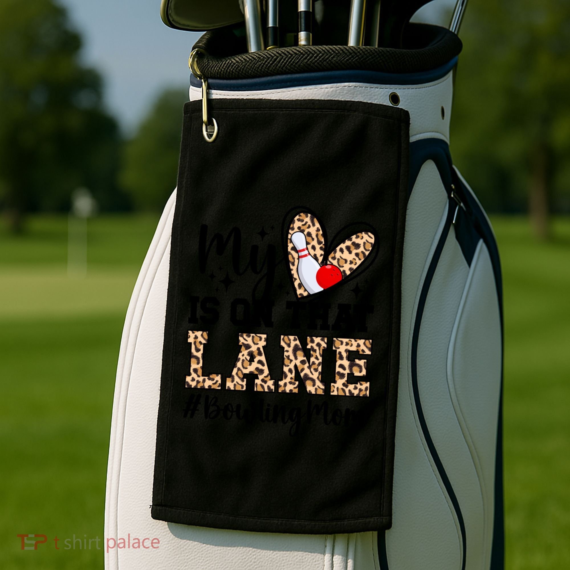 On That Lane Bowling Mom Of A Bowler Mama Bowling Mother Cool Gift Golf Towel