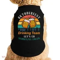 Oktoberfest Team Lets Get Schnitzel Faced Doggie Tank thumb 0
