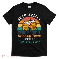 Oktoberfest Team Lets Get Schnitzel Faced T-Shirt thumb 0