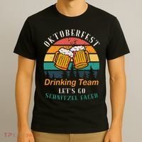Oktoberfest Team Lets Get Schnitzel Faced T-Shirt thumb 3