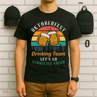 Oktoberfest Team Lets Get Schnitzel Faced T-Shirt thumb 6