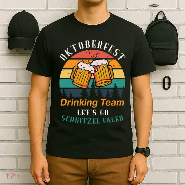 Oktoberfest Team Lets Get Schnitzel Faced T-Shirt