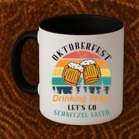 Oktoberfest Team Lets Get Schnitzel Faced Coffee Mug thumb 2