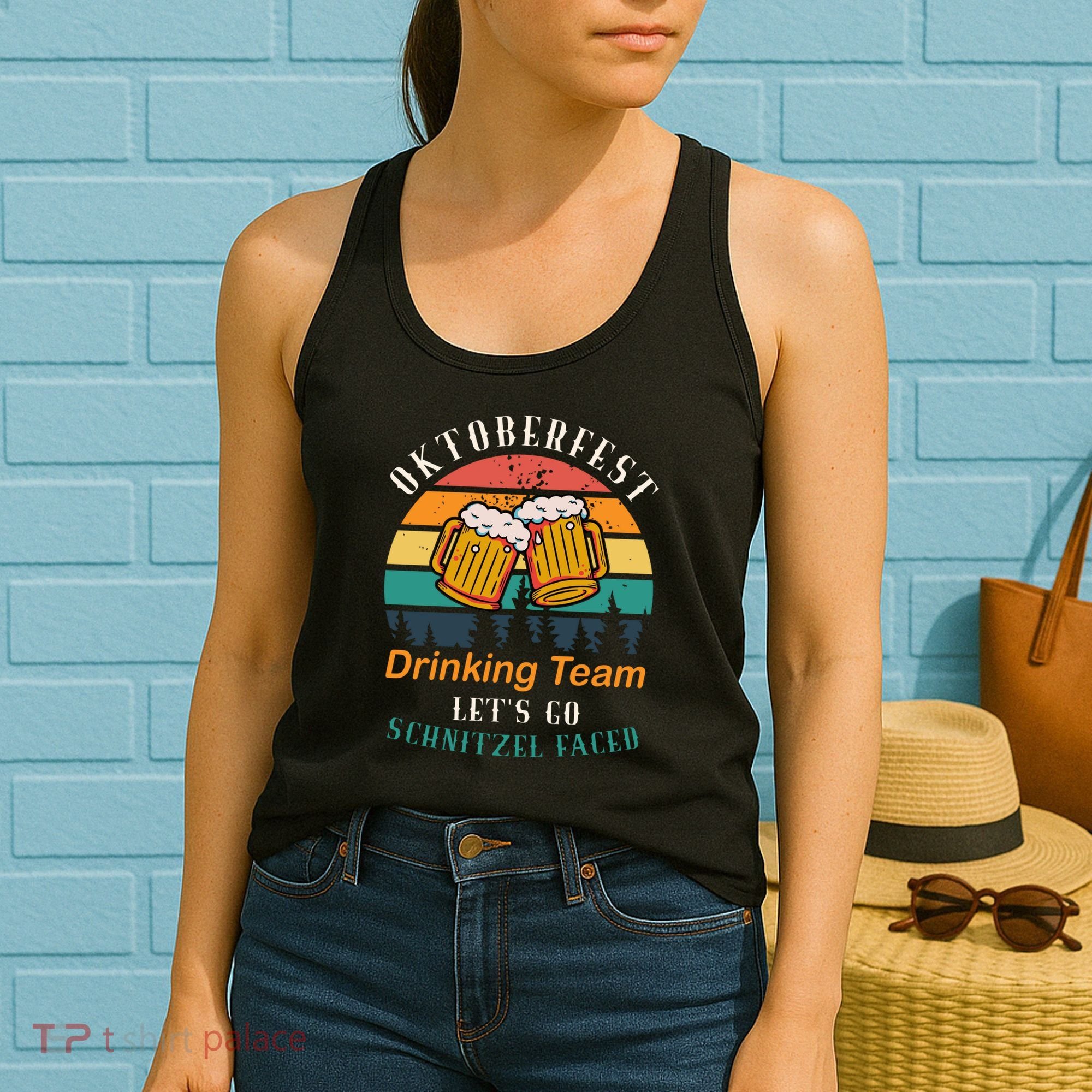 Oktoberfest Team Lets Get Schnitzel Faced Women's Tank Top