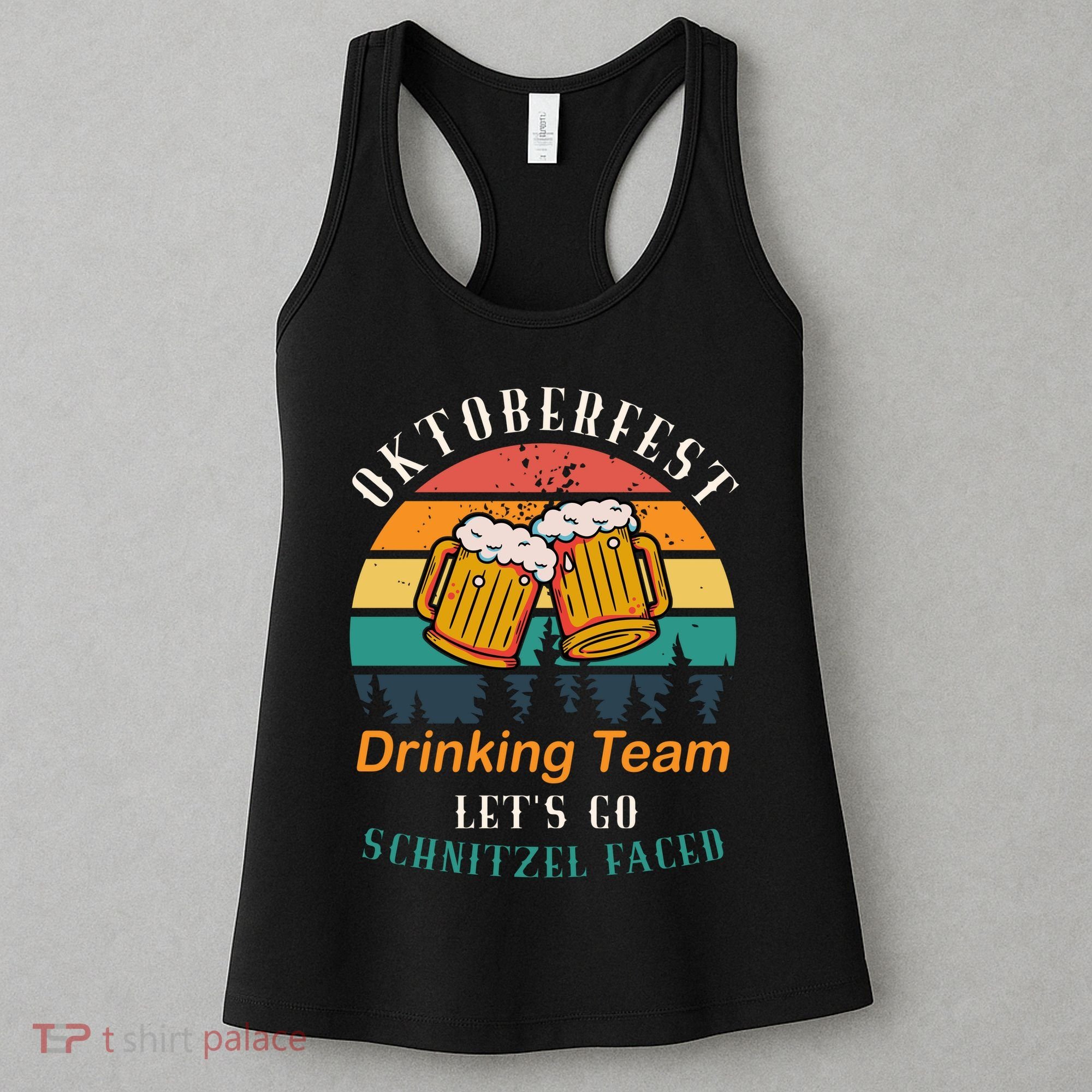 Oktoberfest Team Lets Get Schnitzel Faced Women's Tank Top
