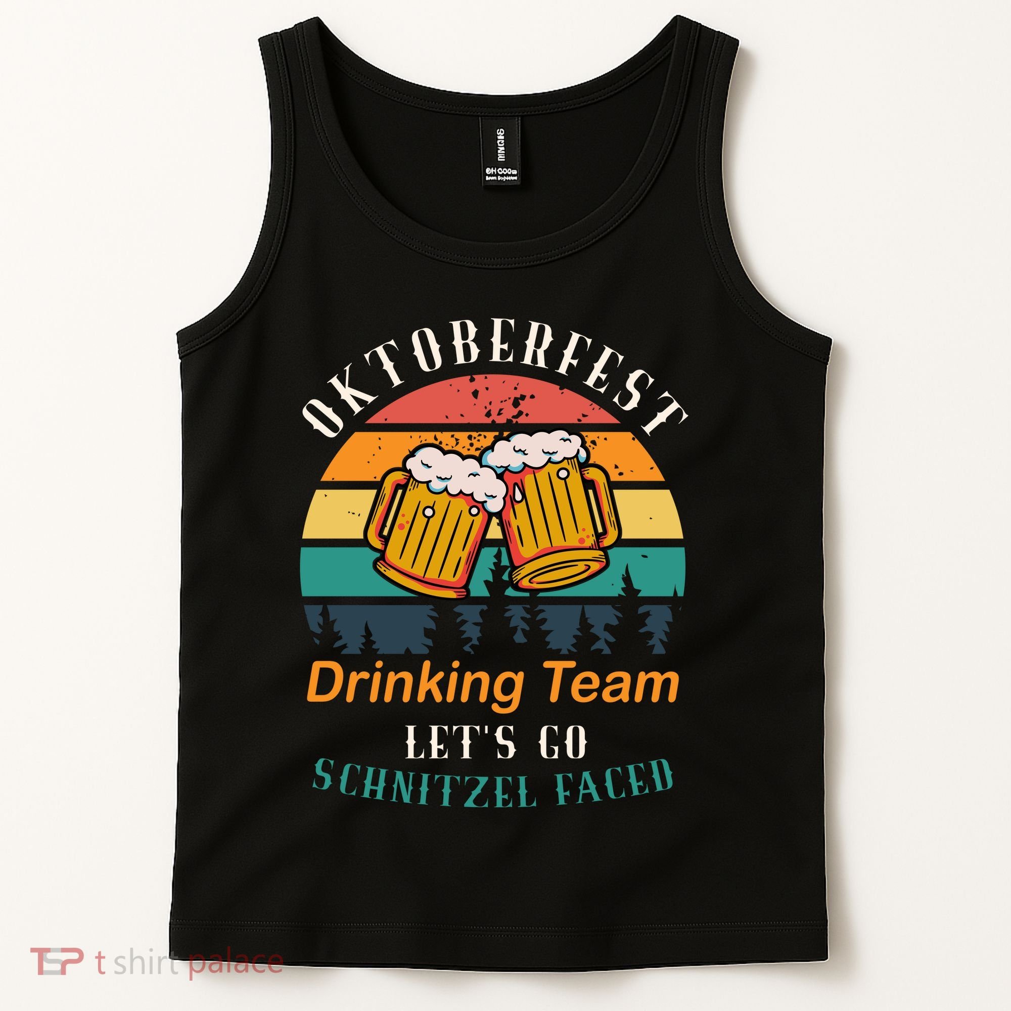 Oktoberfest Team Lets Get Schnitzel Faced Tank Top