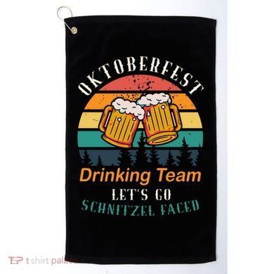 Oktoberfest Team Lets Get Schnitzel Faced Golf Towel