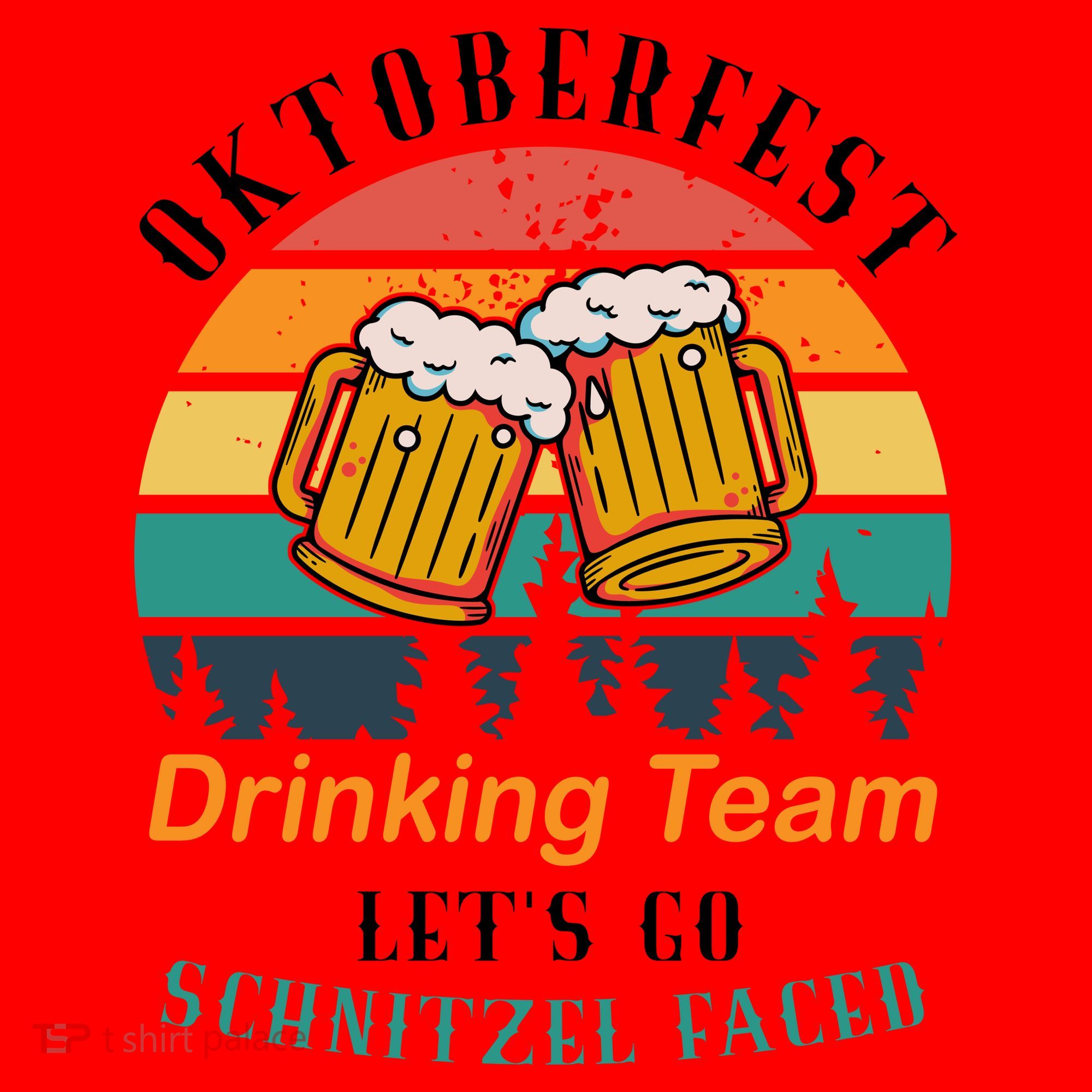 Oktoberfest Team Lets Get Schnitzel Faced Santa Hat