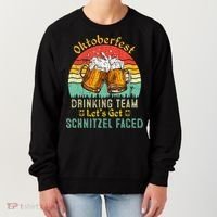 Oktoberfest Team Lets Get Schnitzel Faced German Women's Sweatshirt thumb 0
