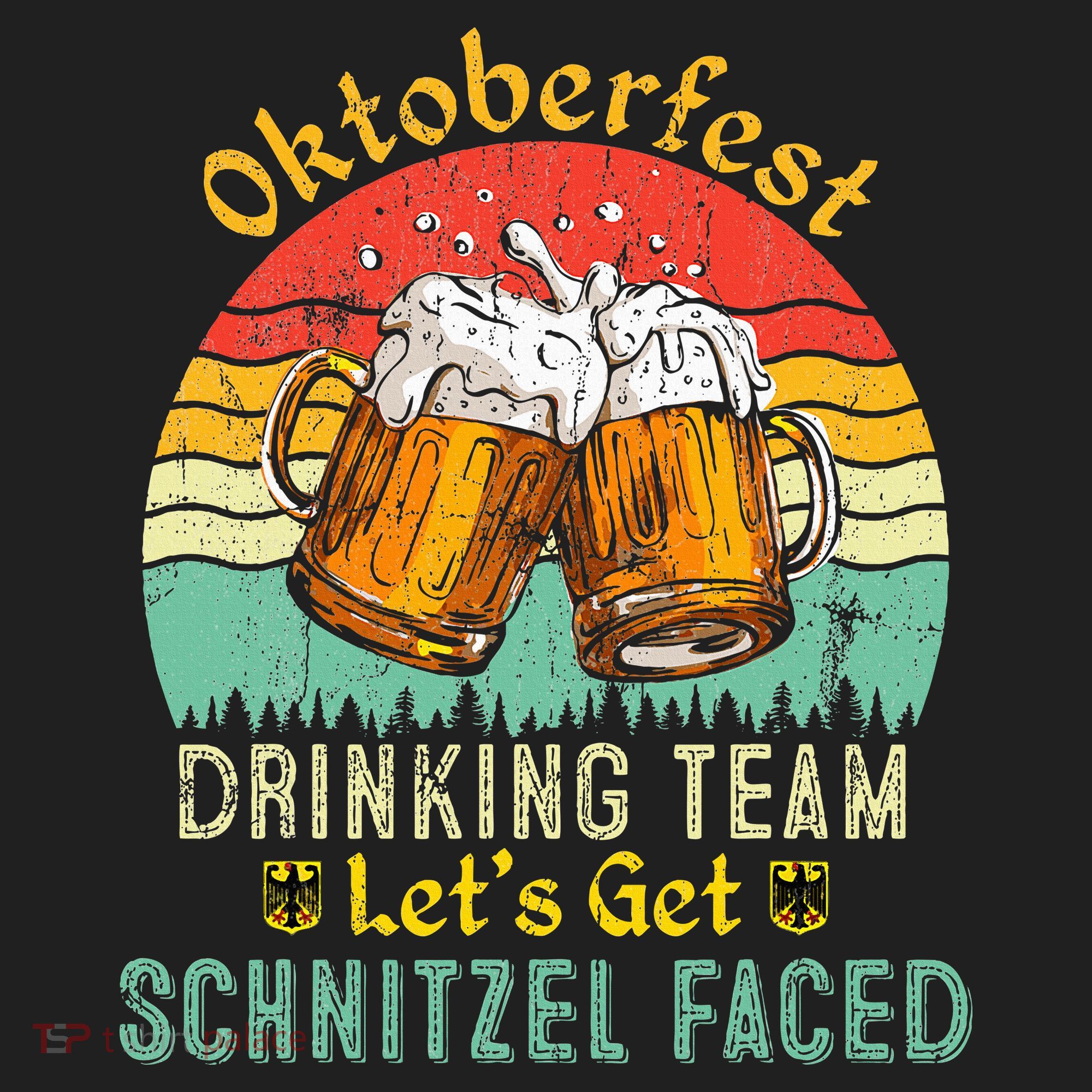 Oktoberfest Team Lets Get Schnitzel Faced German Women's Sweatshirt