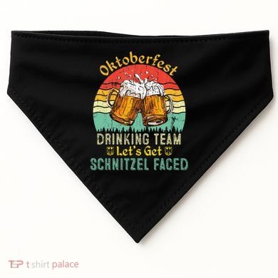 Oktoberfest Team Lets Get Schnitzel Faced German USA-Made Doggie Bandana