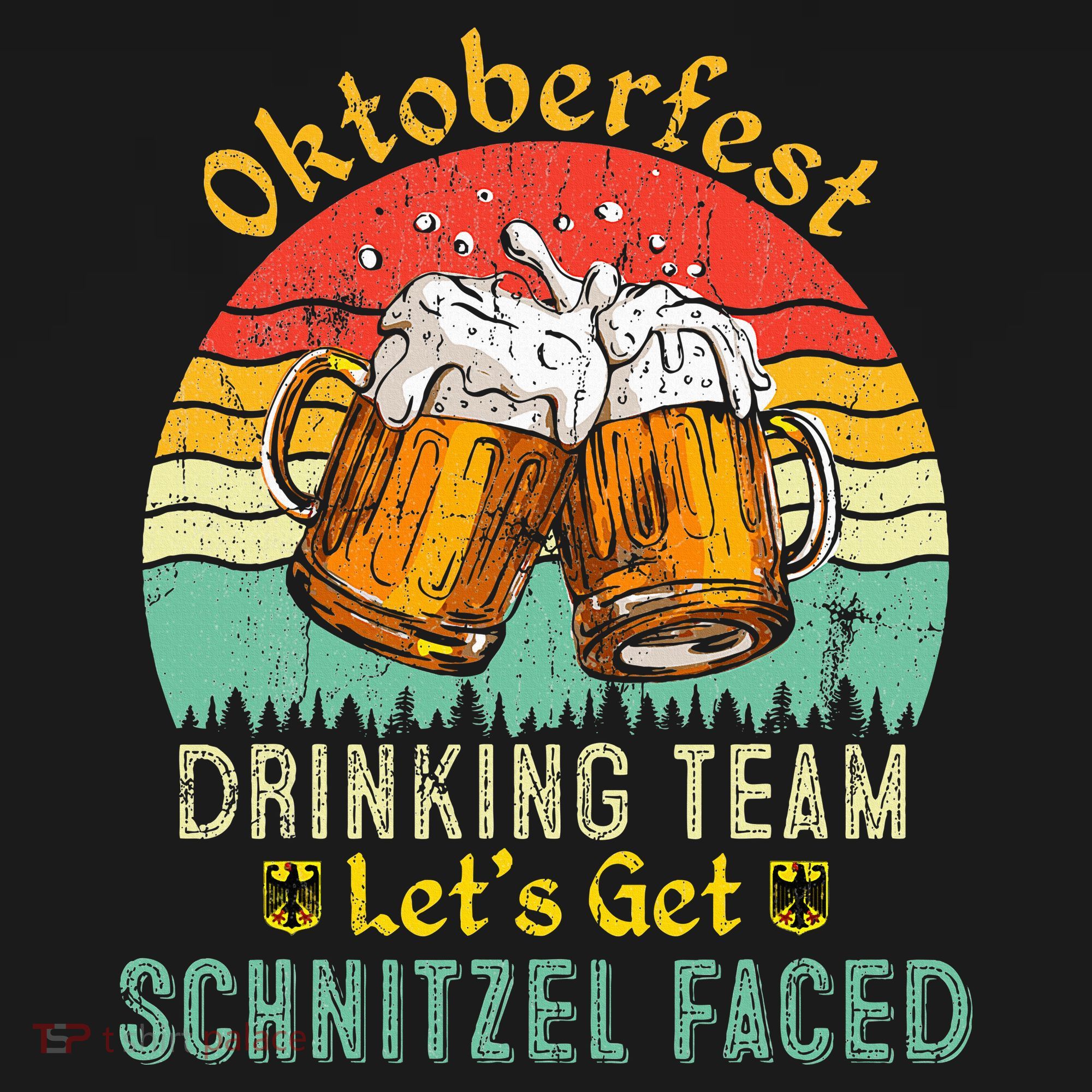Oktoberfest Team Lets Get Schnitzel Faced German Long Sleeve Shirt
