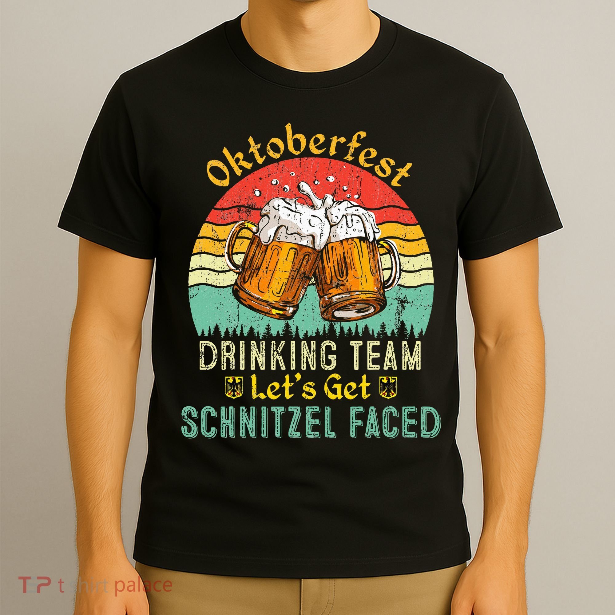 Oktoberfest Team Lets Get Schnitzel Faced German T-Shirt