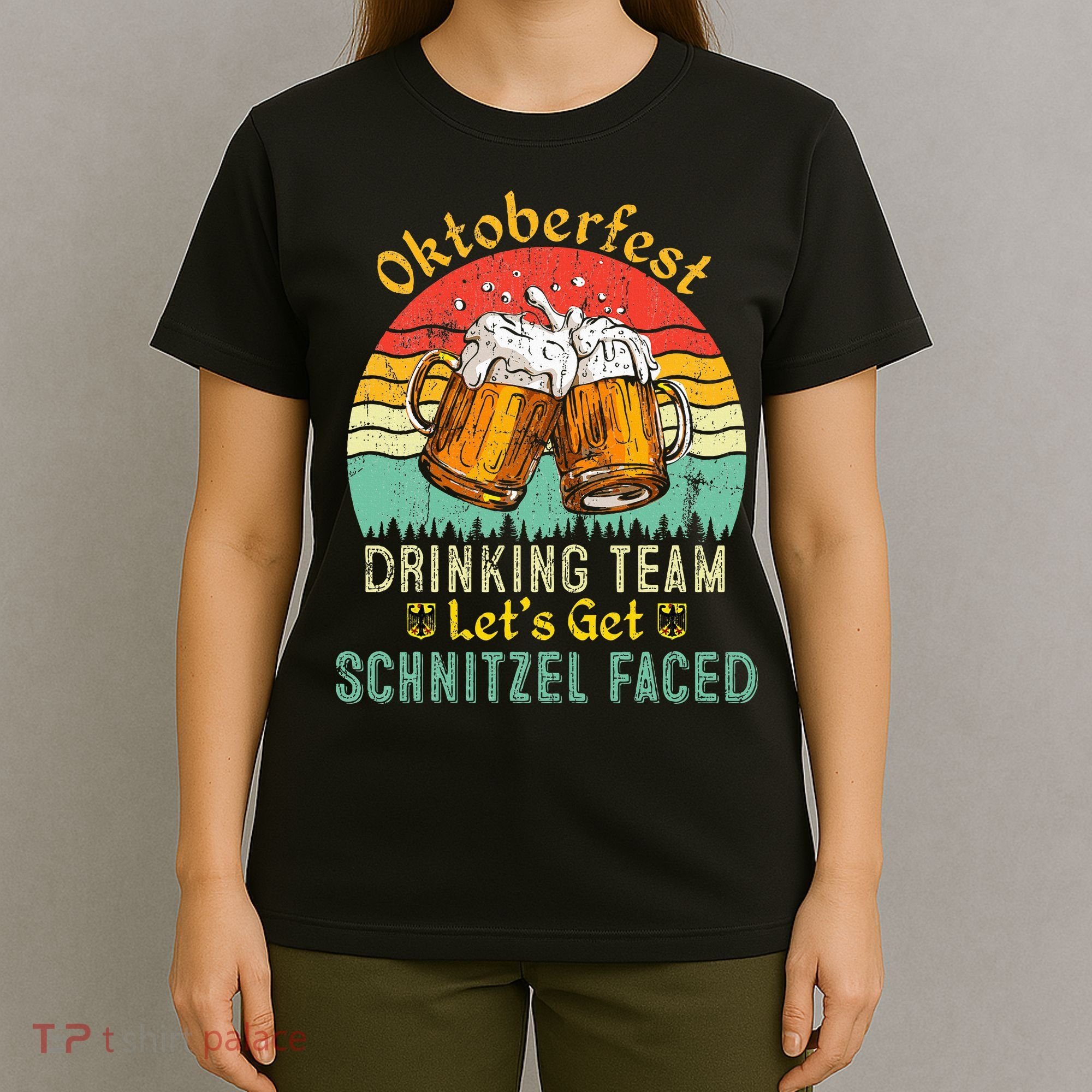 Oktoberfest Team Lets Get Schnitzel Faced German T-Shirt
