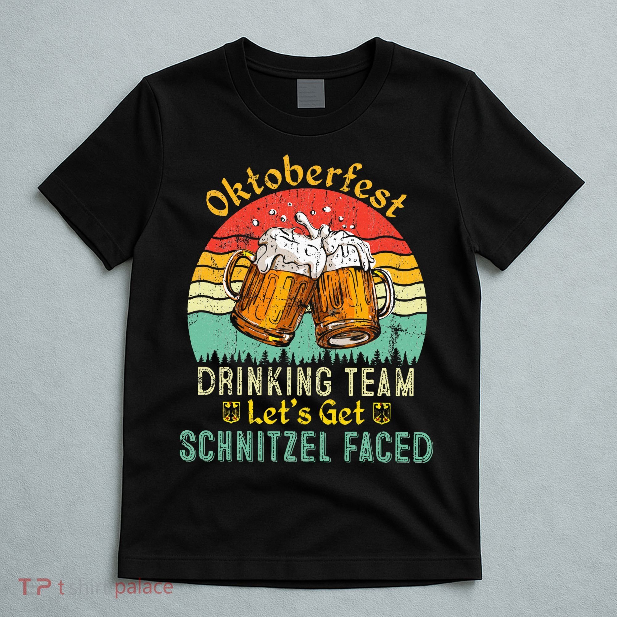 Oktoberfest Team Lets Get Schnitzel Faced German T-Shirt
