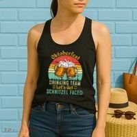 Oktoberfest Team Lets Get Schnitzel Faced German Women's Tank Top thumb 2