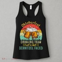 Oktoberfest Team Lets Get Schnitzel Faced German Women's Tank Top thumb 3