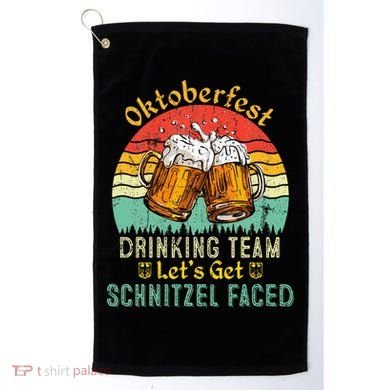 Oktoberfest Team Lets Get Schnitzel Faced German Golf Towel