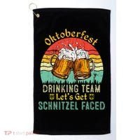 Oktoberfest Team Lets Get Schnitzel Faced German Golf Towel thumb 0