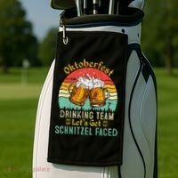Oktoberfest Team Lets Get Schnitzel Faced German Golf Towel thumb 2