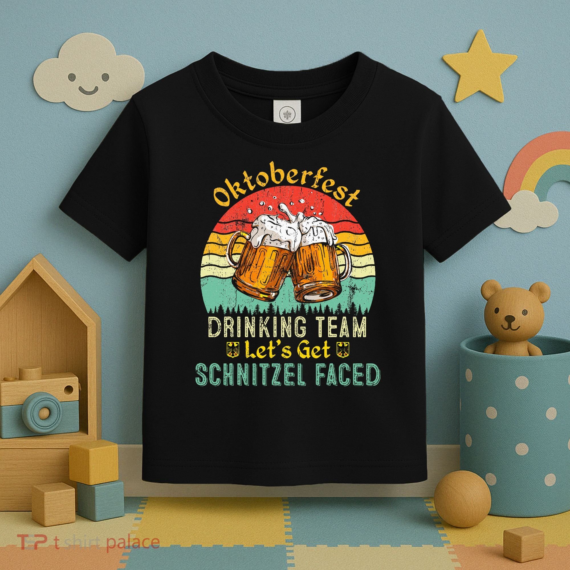 Oktoberfest Team Lets Get Schnitzel Faced German Toddler T-Shirt