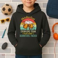 Oktoberfest Team Lets Get Schnitzel Faced German Kids Hoodie thumb 2