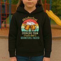 Oktoberfest Team Lets Get Schnitzel Faced German Kids Hoodie thumb 3