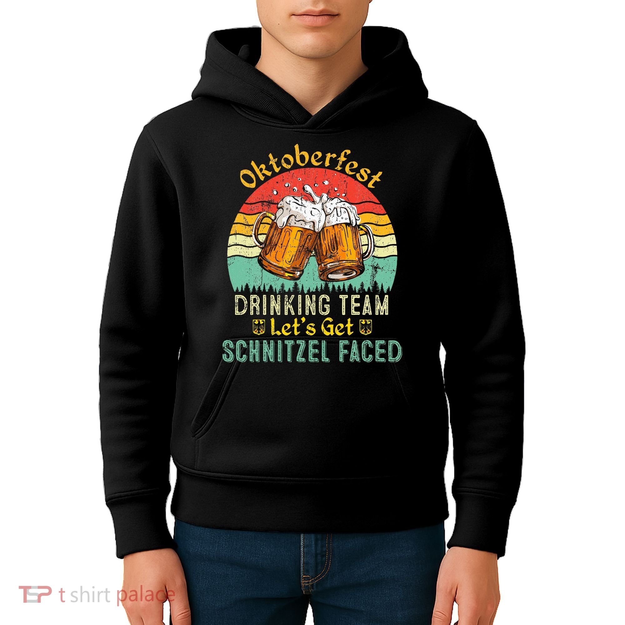 Oktoberfest Team Lets Get Schnitzel Faced German Kids Hoodie
