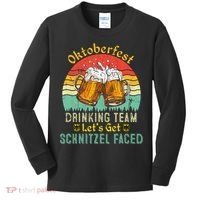 Oktoberfest Team Lets Get Schnitzel Faced German Kids Long Sleeve Shirt thumb 0