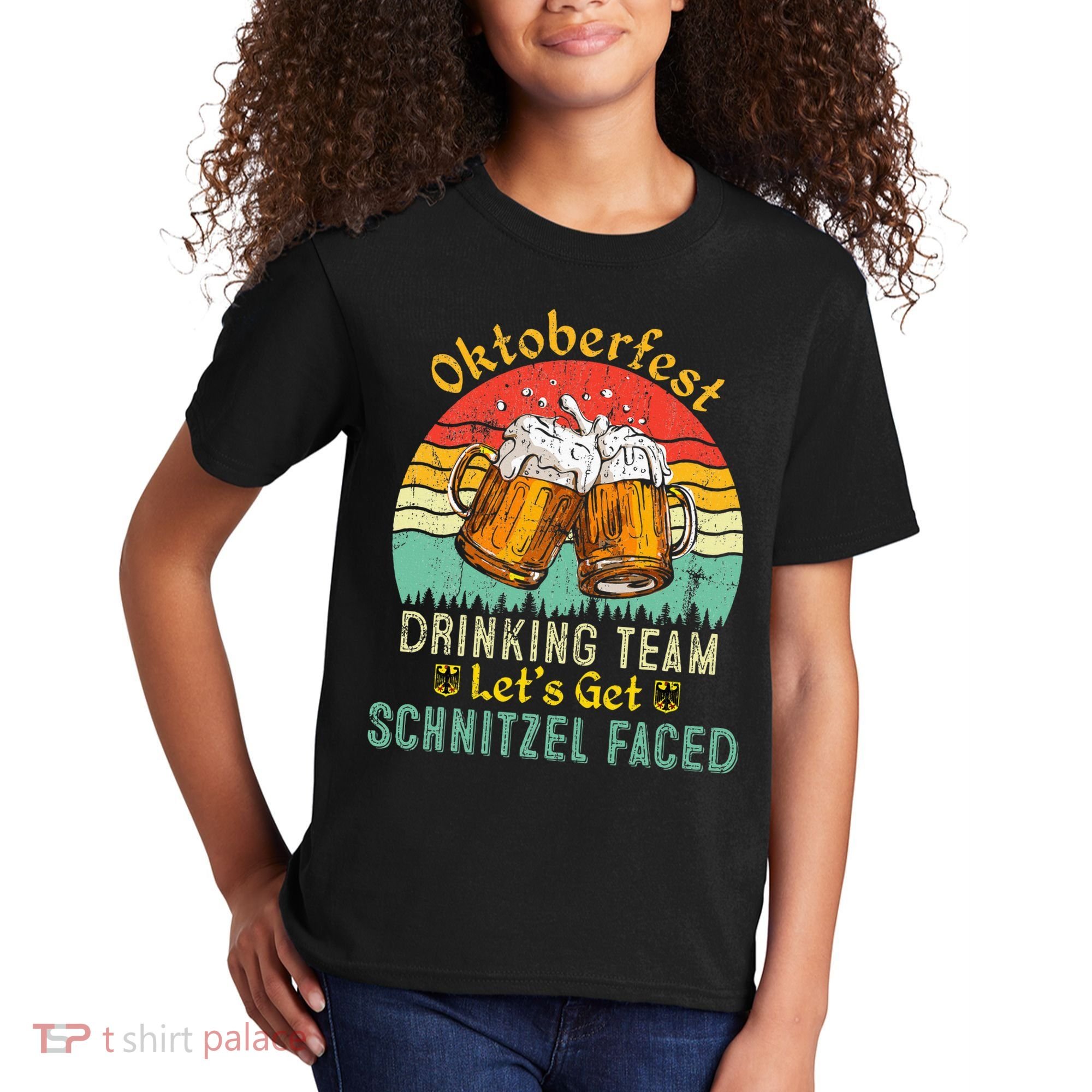 Oktoberfest Team Lets Get Schnitzel Faced German Kids T-Shirt