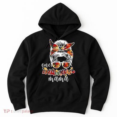 One Thankful Mama Fall Hair Bun Hoodie