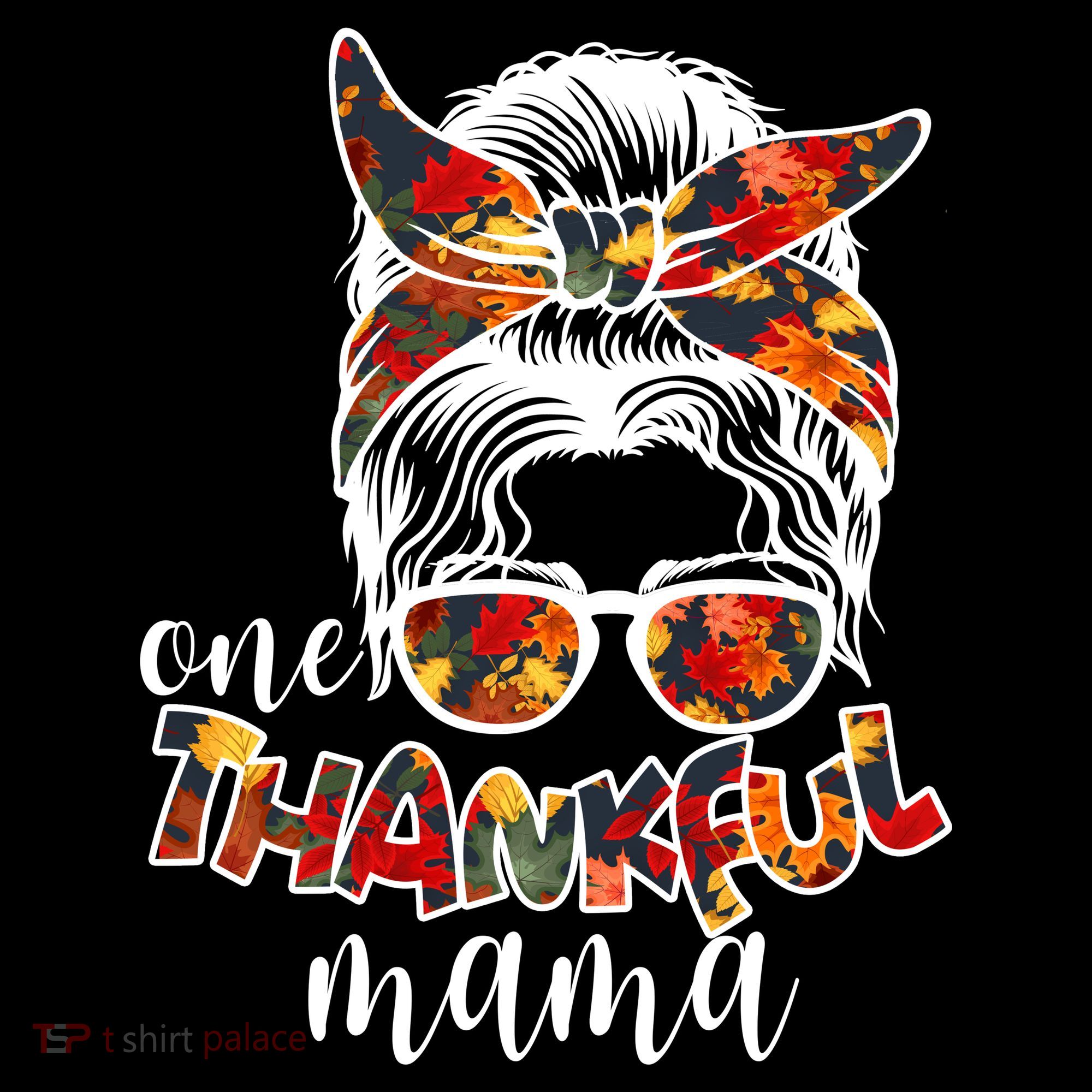 One Thankful Mama Fall Hair Bun Sweatshirt