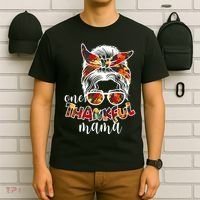 One Thankful Mama Fall Hair Bun T-Shirt thumb 6