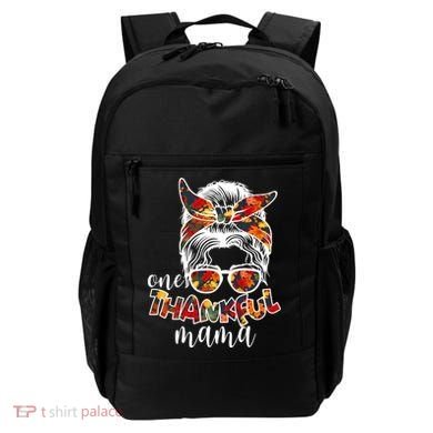 One Thankful Mama Fall Hair Bun Backpack