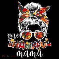 One Thankful Mama Fall Hair Bun Mousepad thumb 1