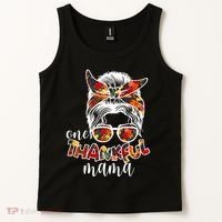 One Thankful Mama Fall Hair Bun Tank Top thumb 2