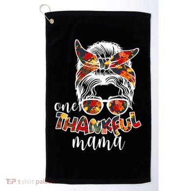 One Thankful Mama Fall Hair Bun Golf Towel
