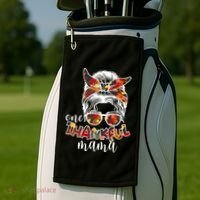 One Thankful Mama Fall Hair Bun Golf Towel thumb 2