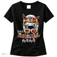 One Thankful Mama Fall Hair Bun Women's T-Shirt thumb 0