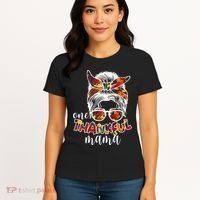 One Thankful Mama Fall Hair Bun Women's T-Shirt thumb 4