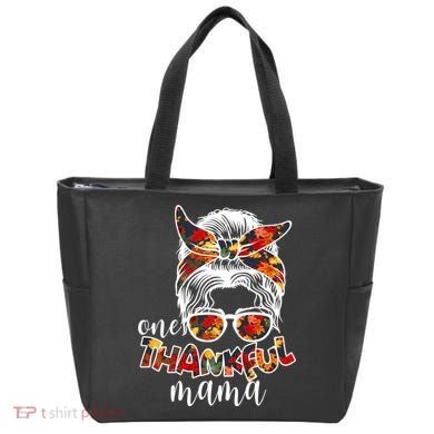 One Thankful Mama Fall Hair Bun Tote Bag