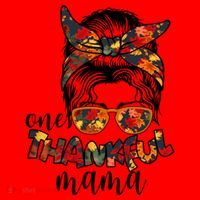 One Thankful Mama Fall Hair Bun Santa Hat thumb 1