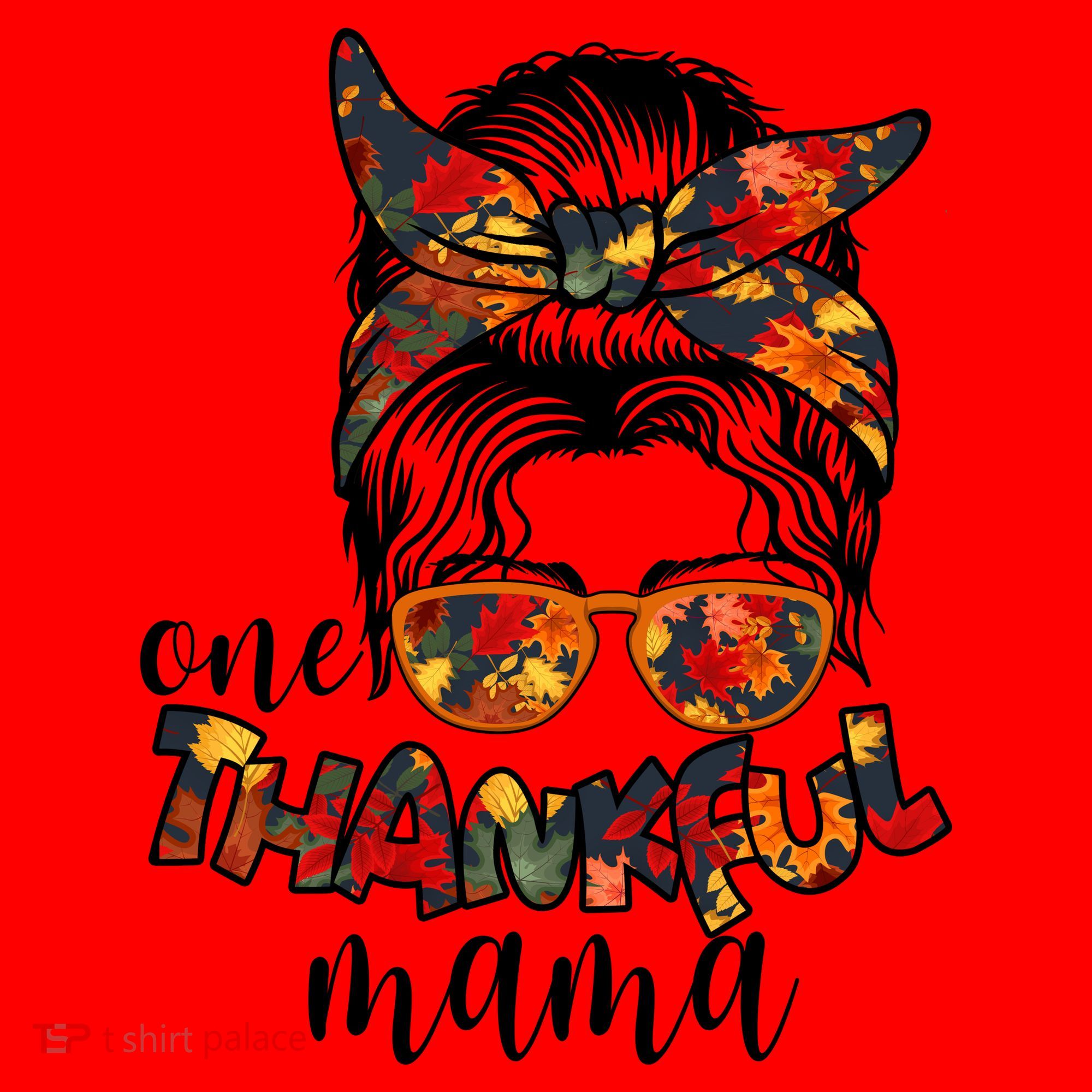 One Thankful Mama Fall Hair Bun Santa Hat