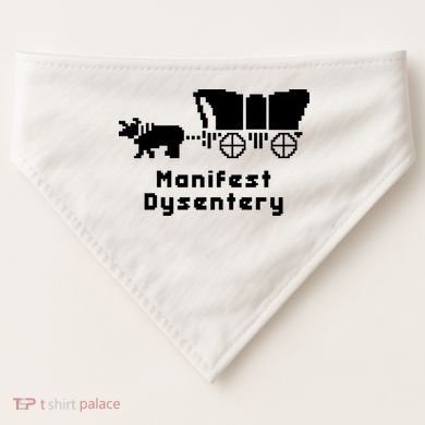 Oregon Trail Manifest Dysentery USA-Made Doggie Bandana